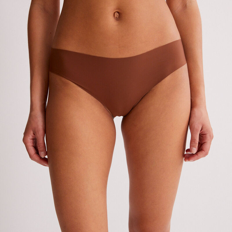 microfibre and lace briefs - dark brown microfibre and lace briefs - dark brown;