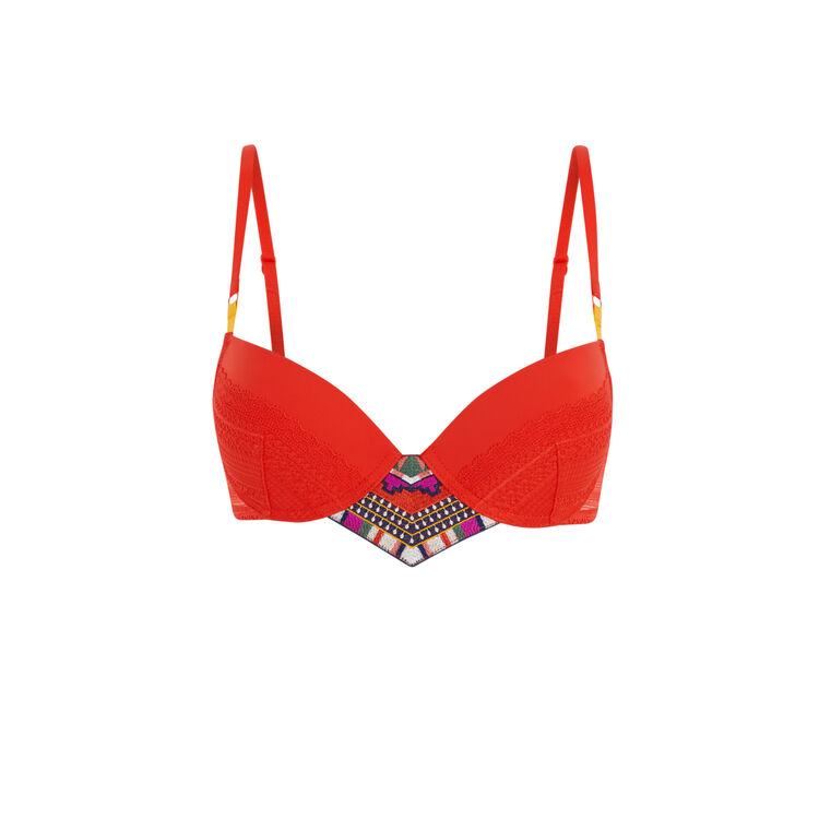 Valliz red push-up bra red.