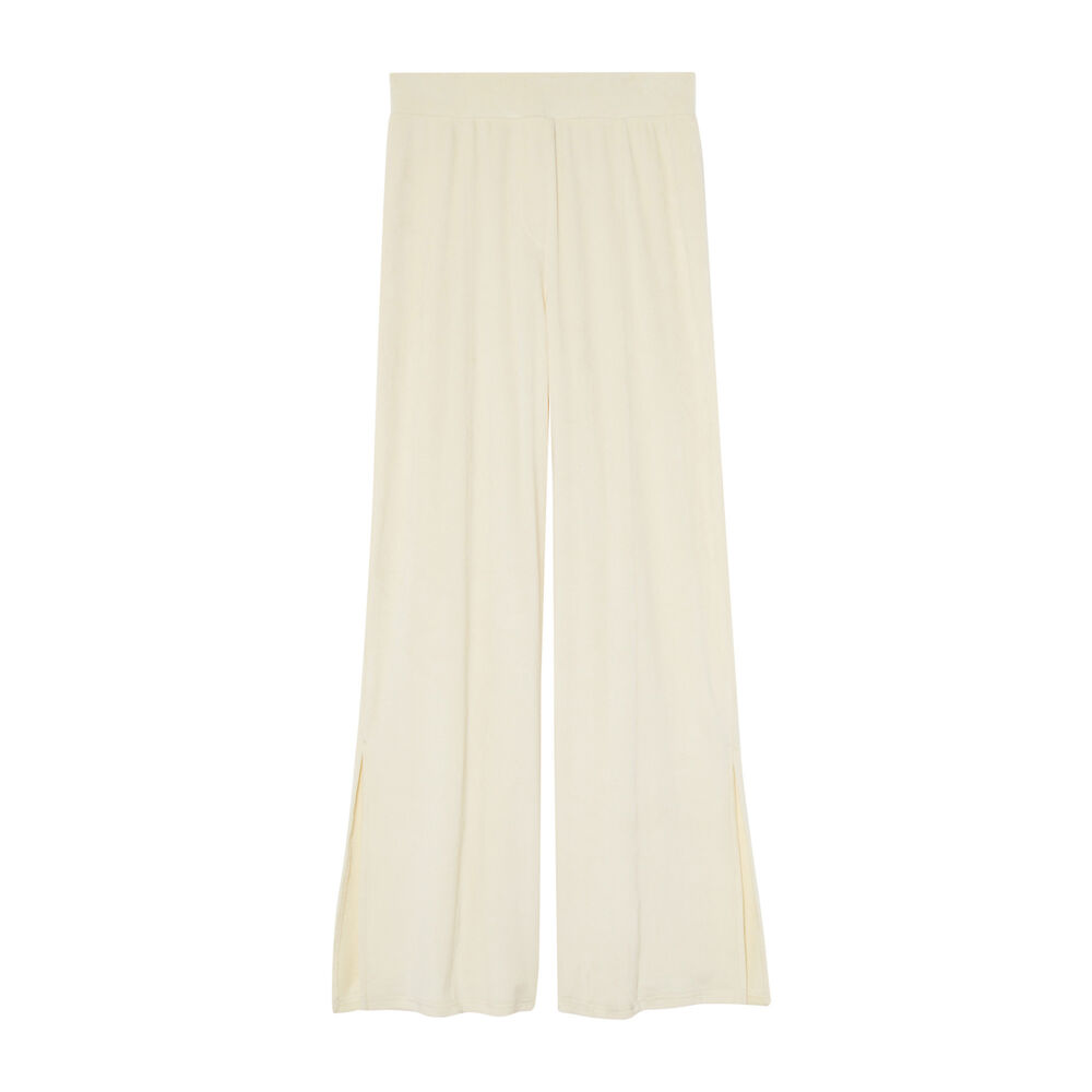 Slit velvet trousers - off-white off-white.