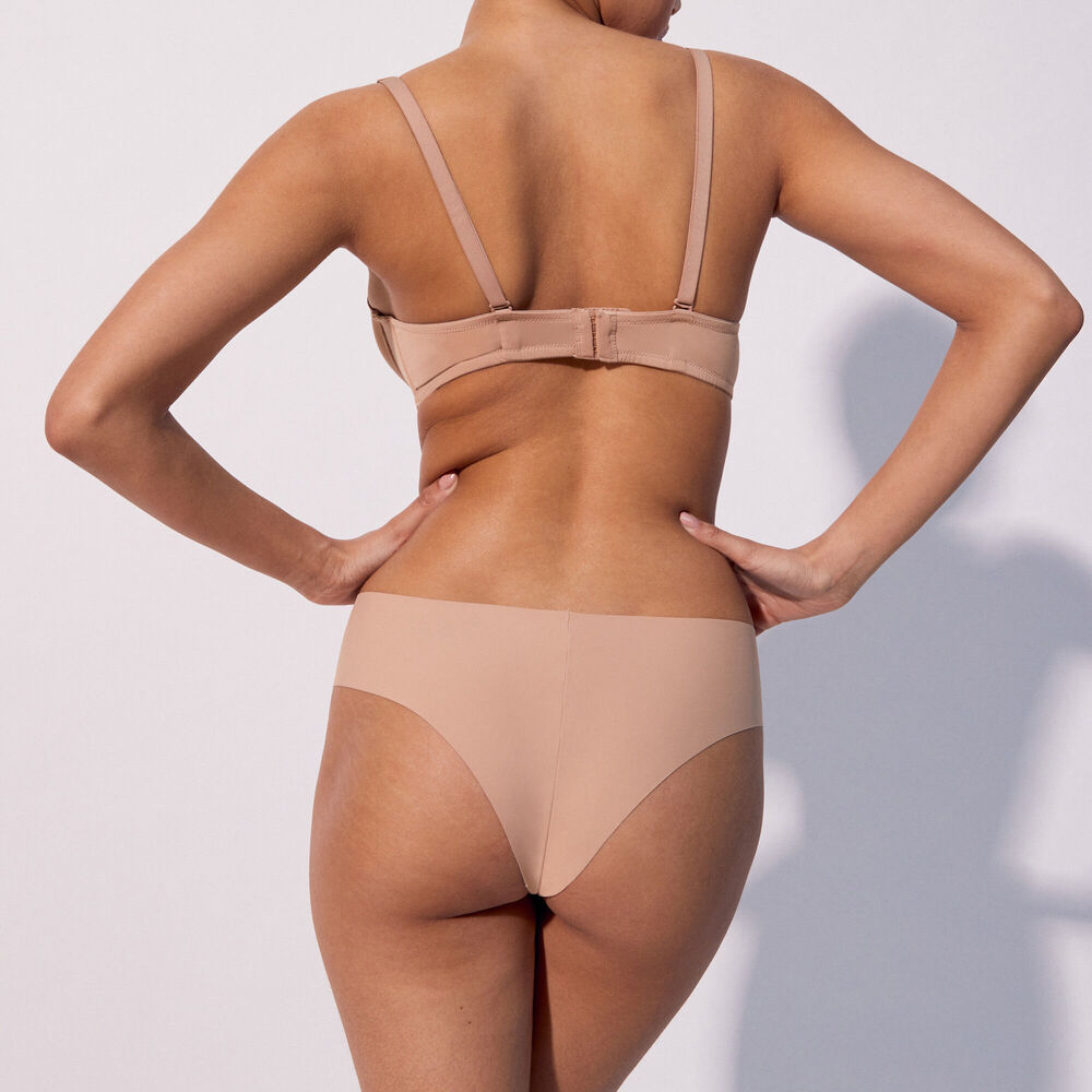 Microfibre bandeau bra - nude beige.