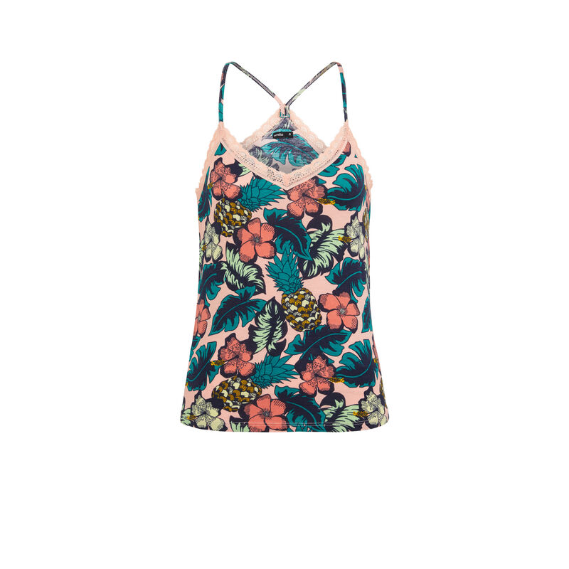 Floral print top - salmon pink Floral print top - salmon pink;