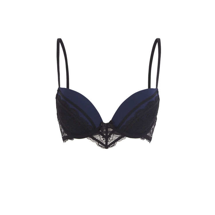 Princiz navy blue push-up bra blue.