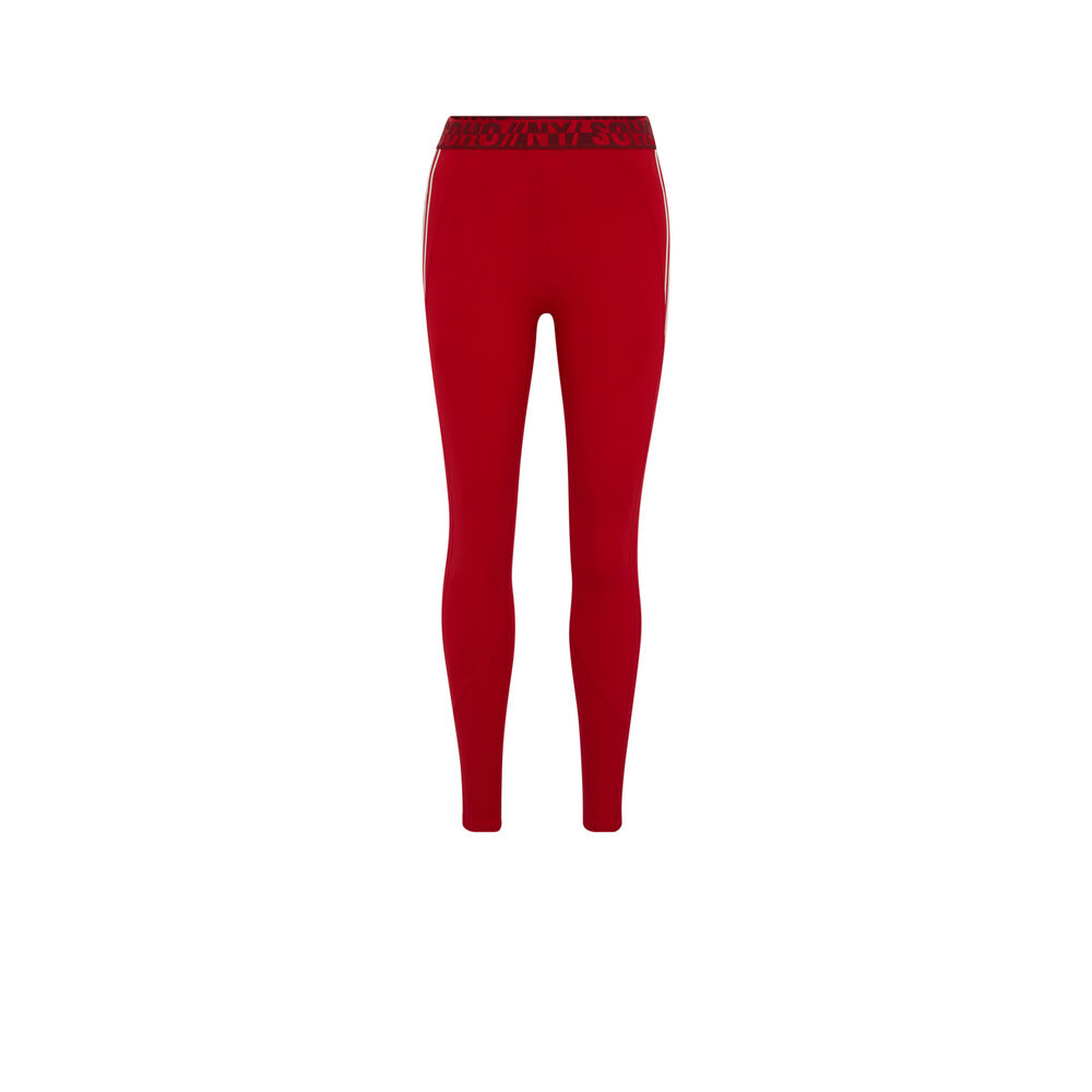Legging de sport à bandes - rouge rouge.