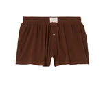 cotton boxers with decorative tag - brown
