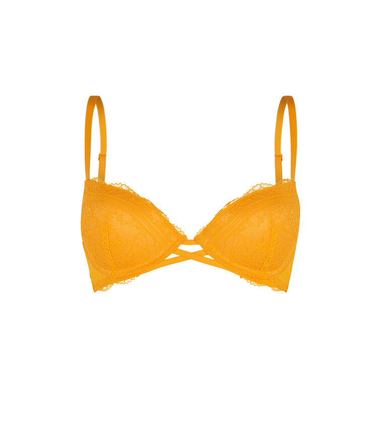 Everydayiz saffron yellow push-up bra orange.