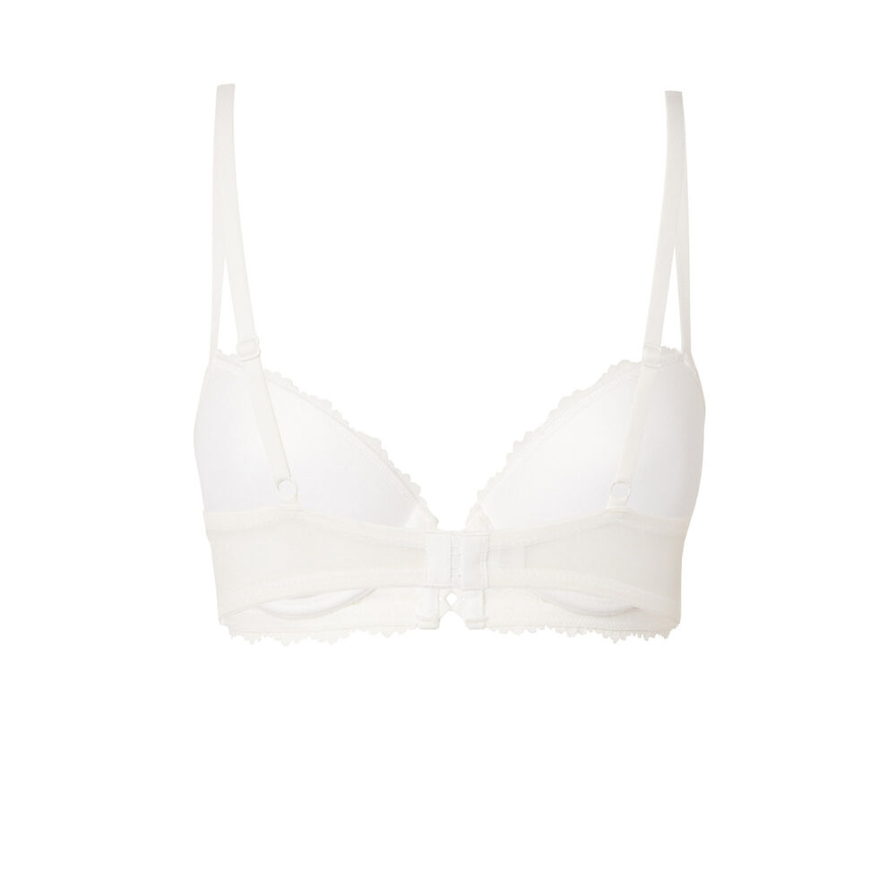 Floral lace push-up bra - ecru ecru.