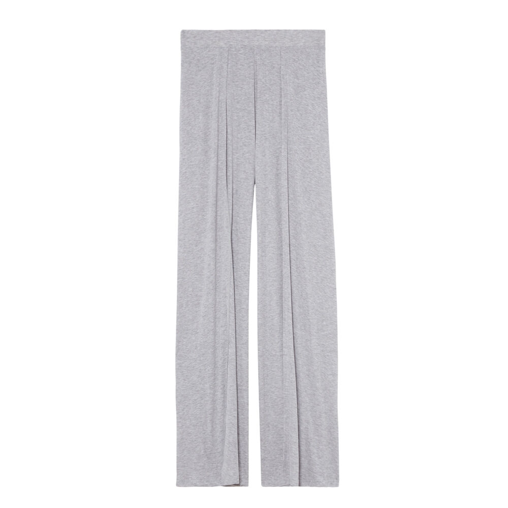 Wide trousers with slit - grey grey.