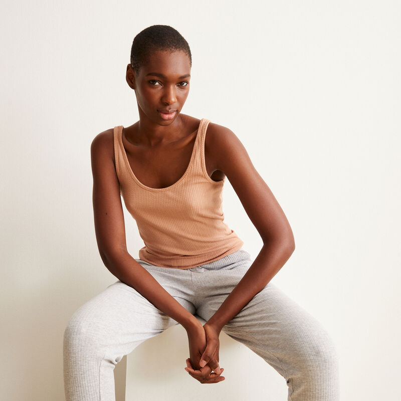 Plain jersey tank top - powder pink Plain jersey tank top - powder pink;