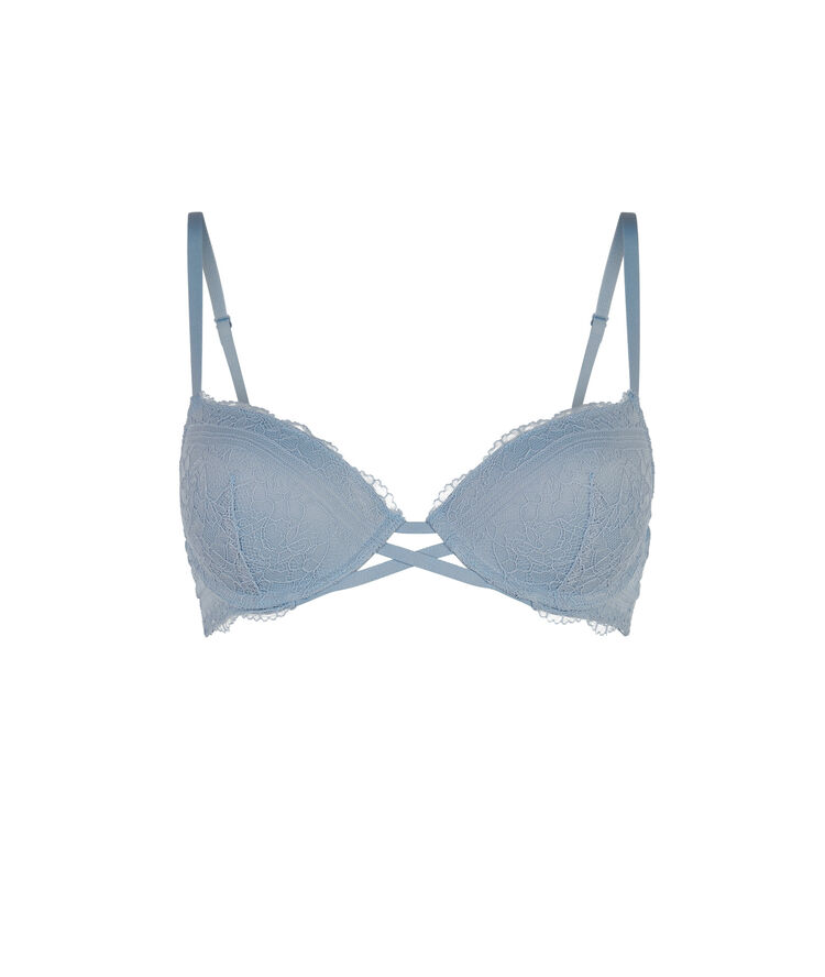 Everydayiz blue-grey push-up bra blue.