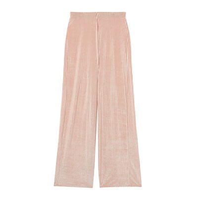 straight high-waisted trousers - nude pink;