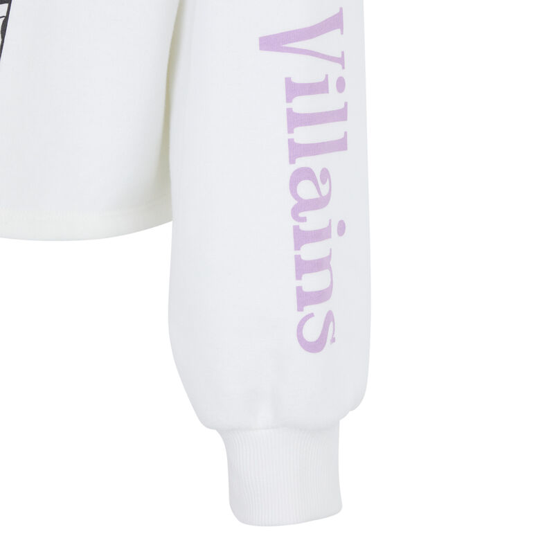 Sweat court print les vilaines villainiz blanc.