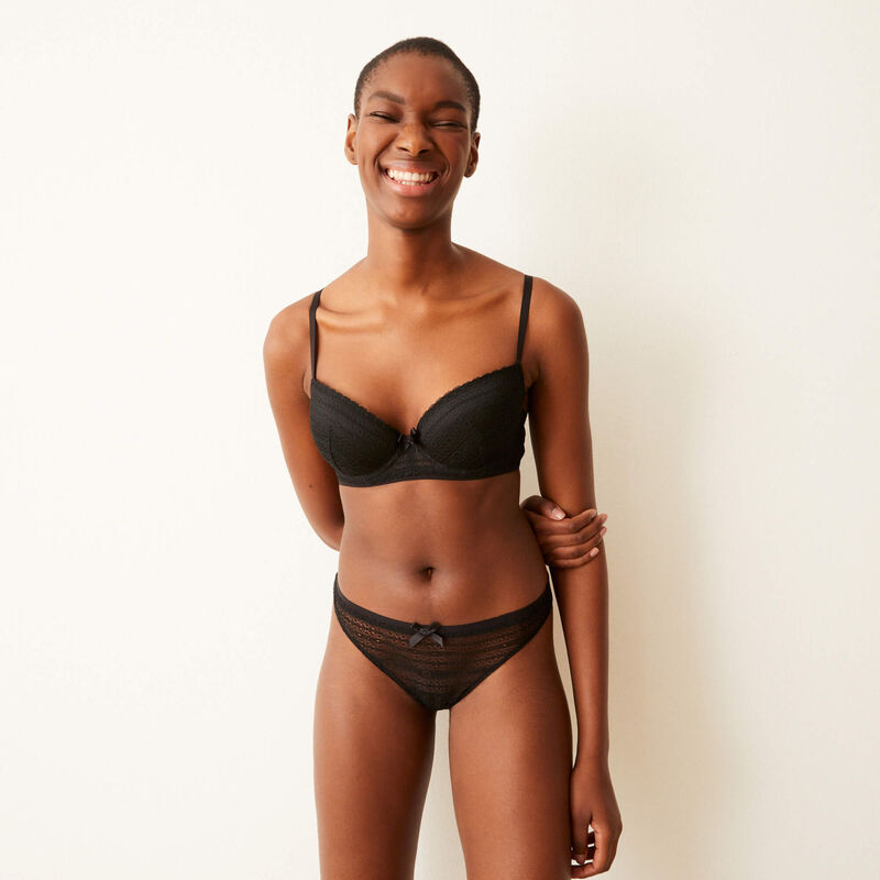 Lace padded bra - black Lace padded bra - black;