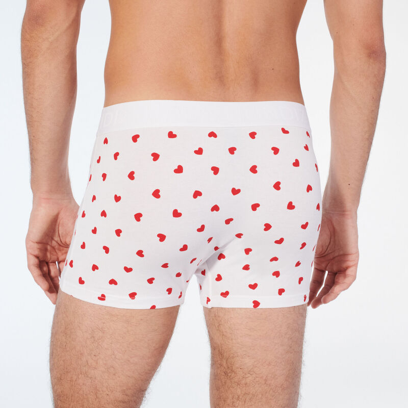 cotton boxer shorts with hearts;