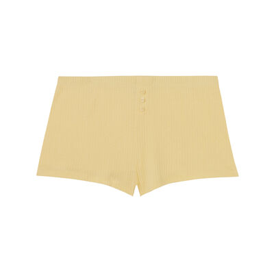 Plain cotton shorty - pastel yellow;