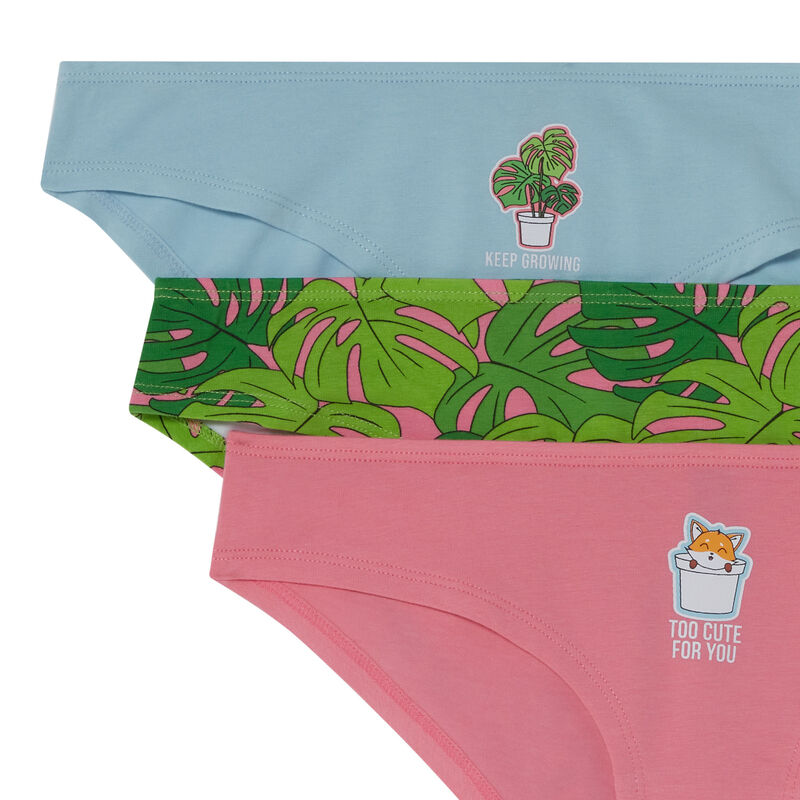 pack of 3 too cute for you briefs - pink pack of 3 too cute for you briefs - pink;