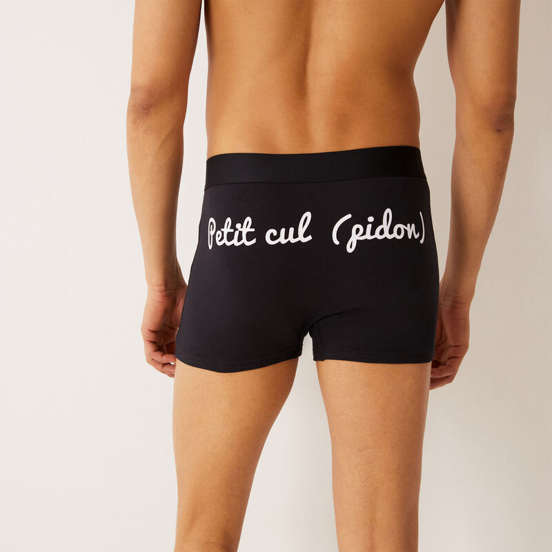 boxer briefs with p'tit cul(pidon) print - black boxer briefs with p'tit cul(pidon) print - black;