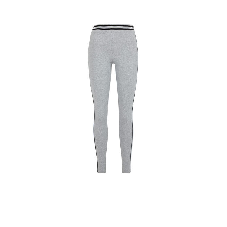 Cooleggiz jersey leggings with side bands grey.