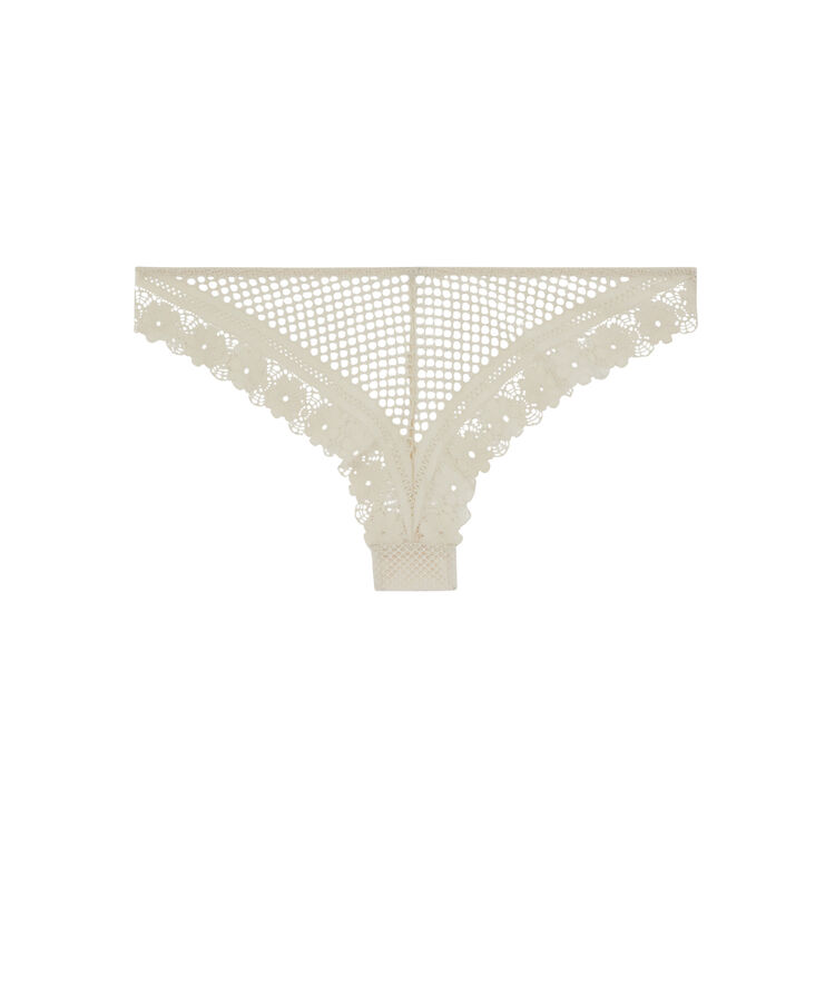 Lace tanga briefs - cream cream.