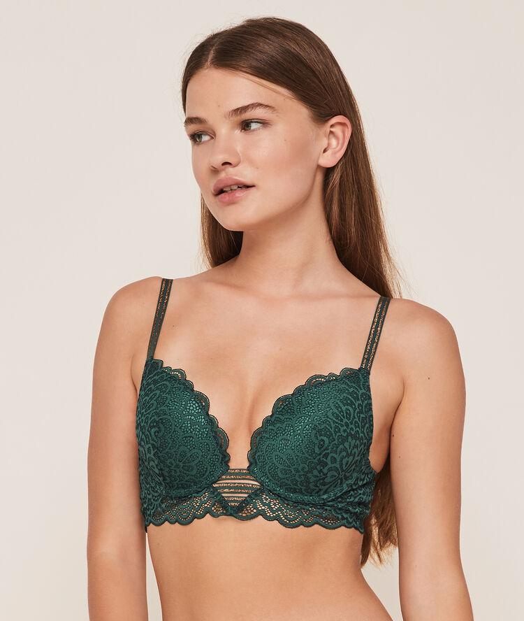 Soutien-gorge bustier v push lurexbandiz vert.