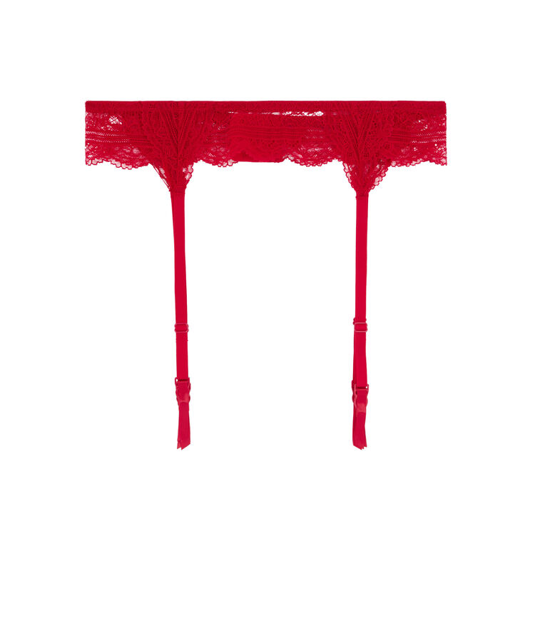 Everdayiz lace garter belt red.