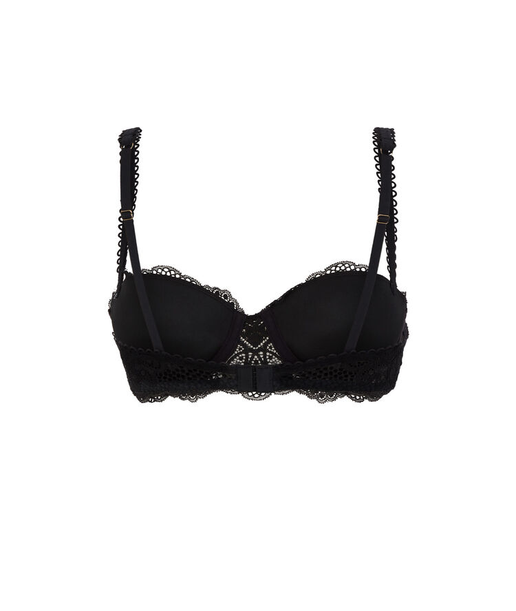 Push-up bra with jewellery detail - black black.