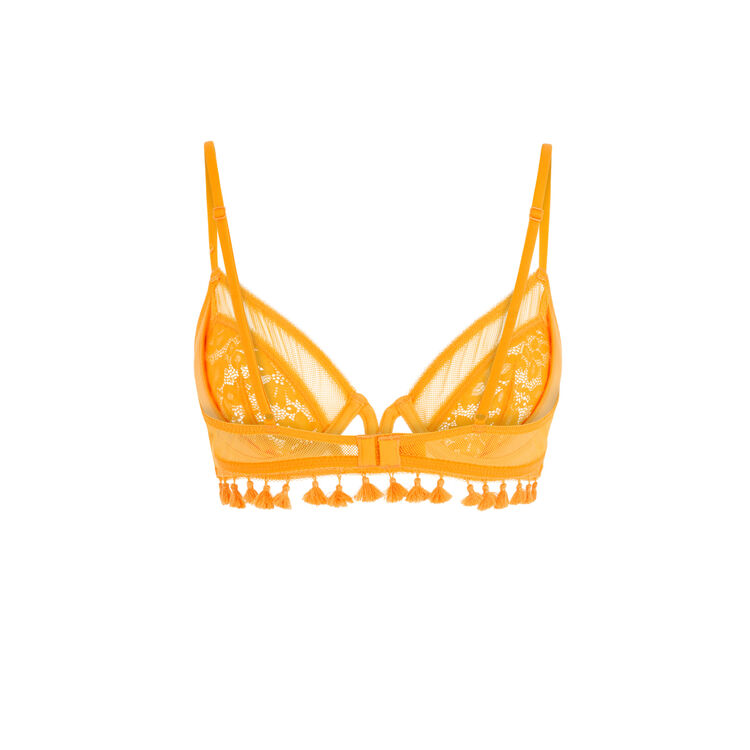 Zacateciz ochre basket weave lace bra ochre.