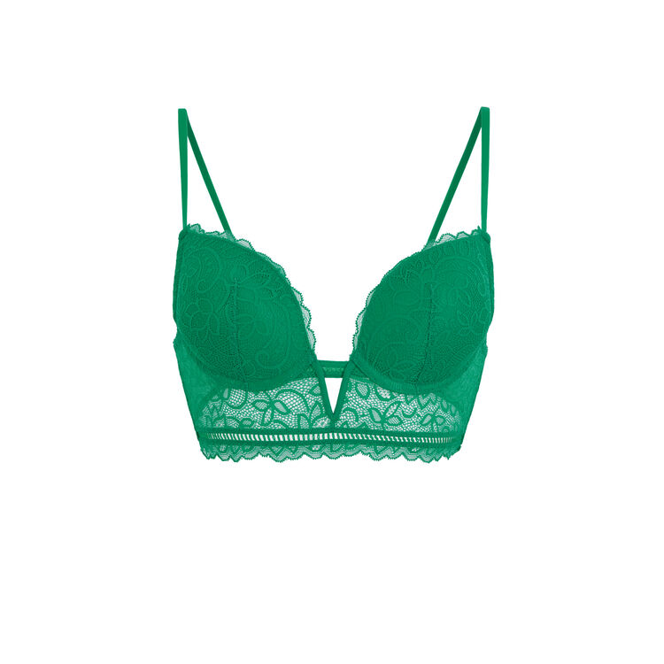 Sayiz emerald-green push-up bra green.