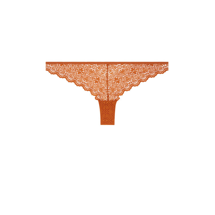 Tomaliz lace tanga briefs camel-coloured.