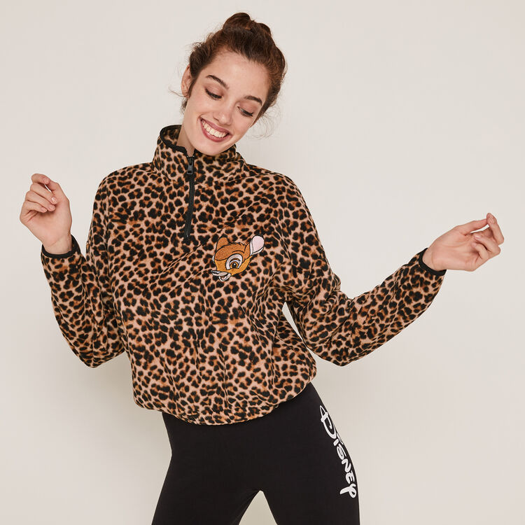 Polarowy sweter w panterkę z zankiem toobambiz Polarowy sweter w panterkę z zankiem toobambiz;