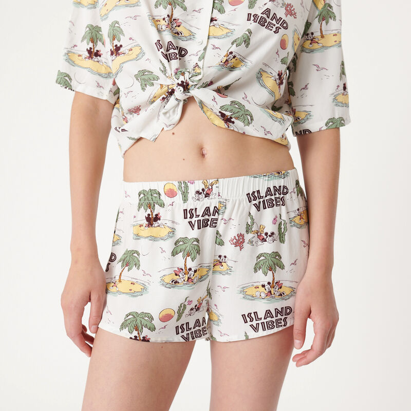 Mickey & Minnie print shorts;