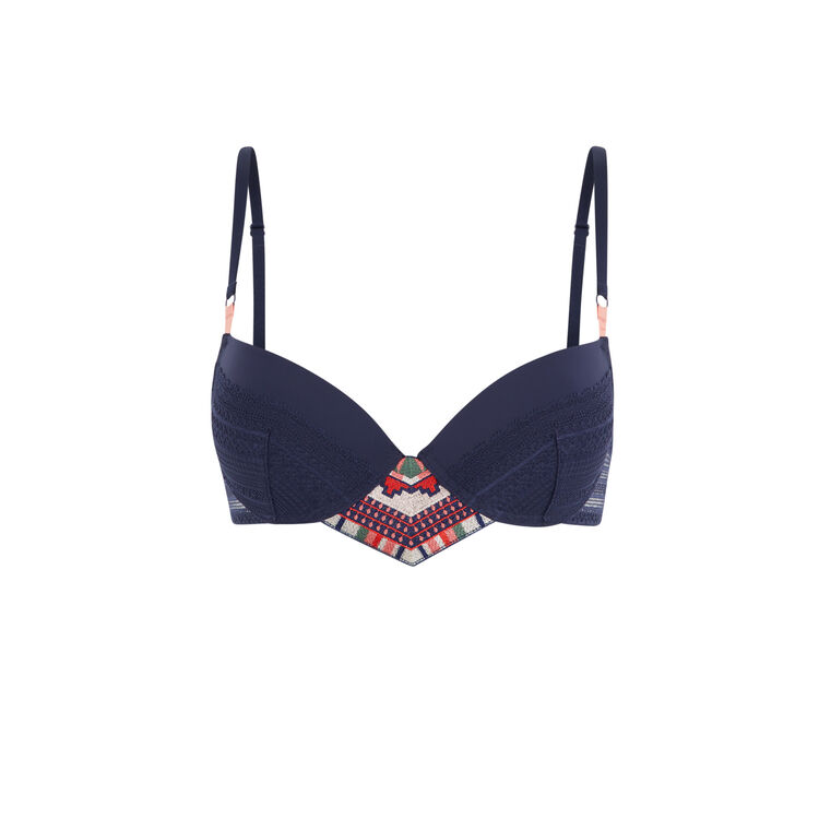 Valliz navy blue push-up bra navy blue.