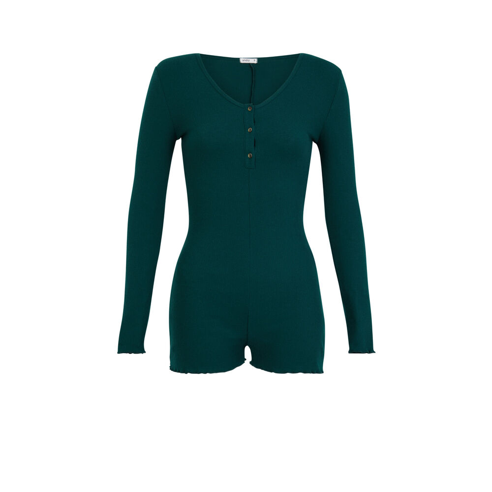 Long-sleeved playsuit - green green.