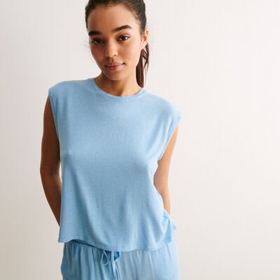 floaty backless top - blue;