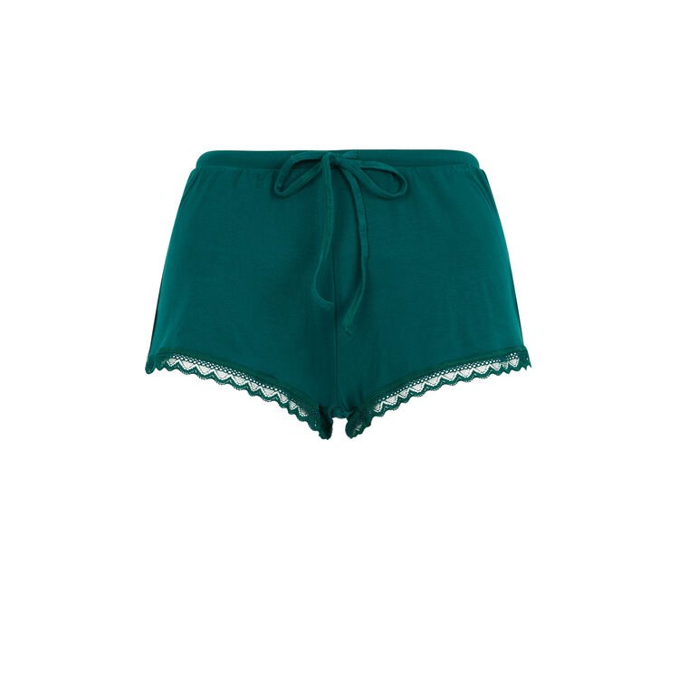 Vitamiz jersey shorts with lace yoke green.