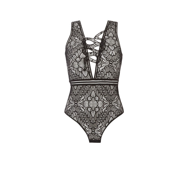 snake pattern lace bodysuit - black snake pattern lace bodysuit - black;