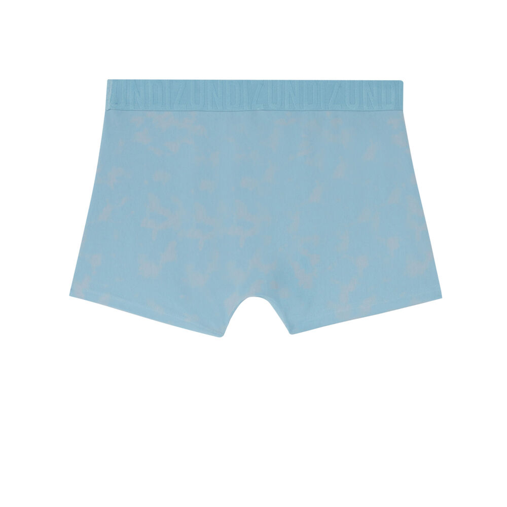 Plain cotton boxers - blue blue.