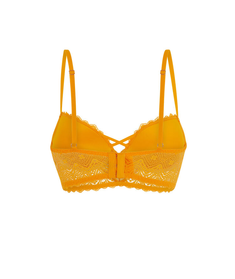 Horoscopiz ochre push-up bustier bra ochre.
