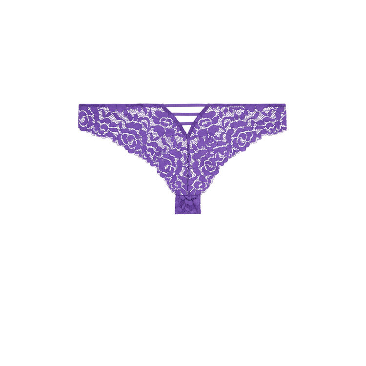 Luluiz lace tanga briefs purple.