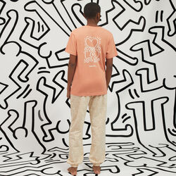 soft fleece joggers with print;