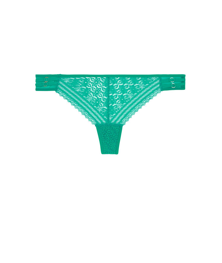 Triasiz emerald-green thong green.