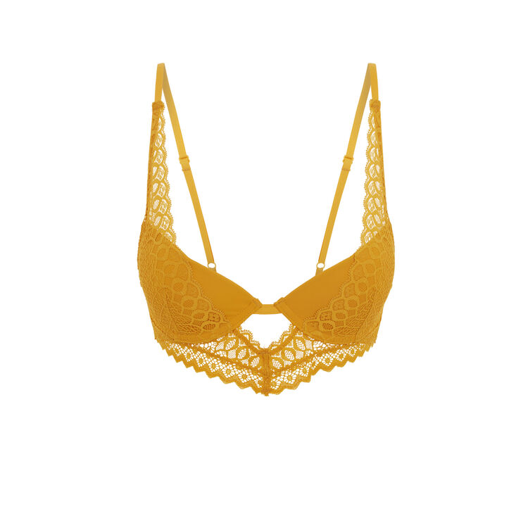 Kensiz mustard yellow push-up bustier bra Kensiz mustard yellow push-up bustier bra;