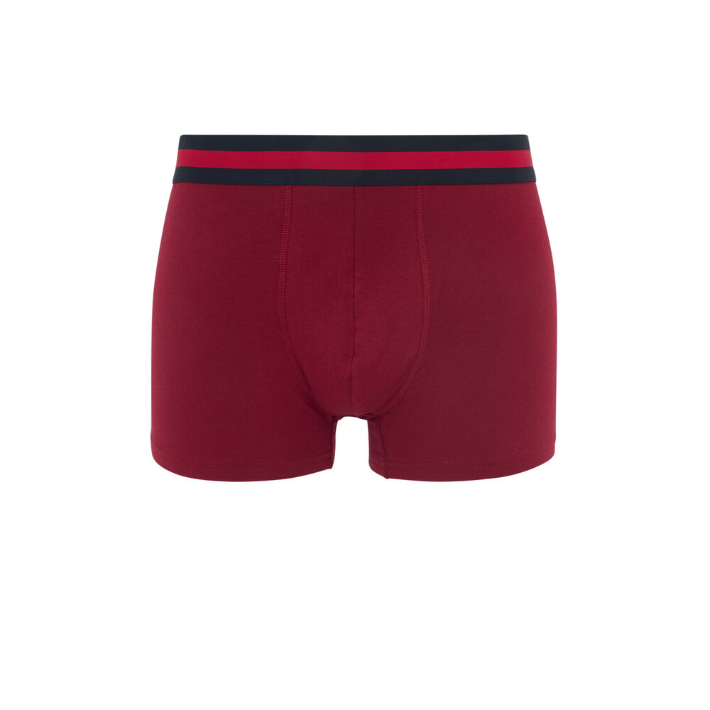 Sorryfaitiz cotton slogan boxer shorts burgundy.