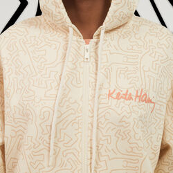 veste zippée à capuche Keith Haring;