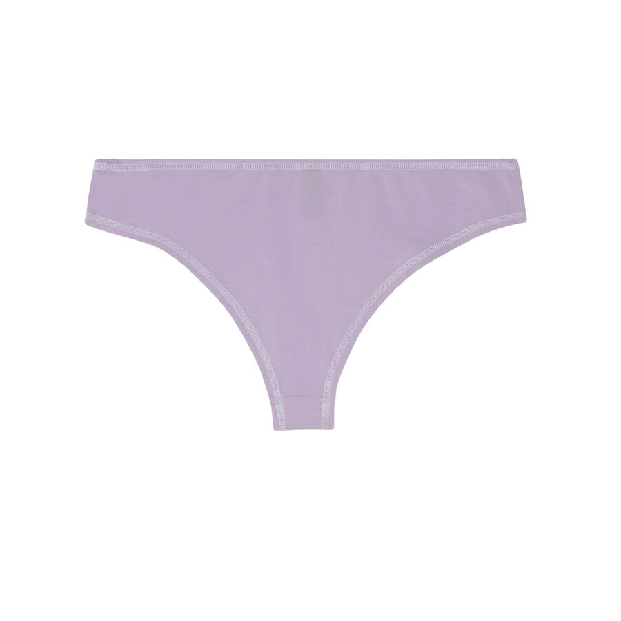 cotton shorty with visible white seams - lilac;