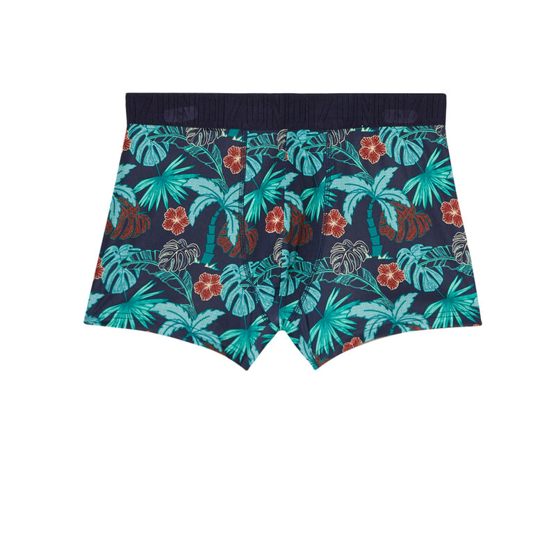 tropical print boxers - blue tropical print boxers - blue;