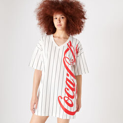 koszulka z długim rękawem w paski coca-cola