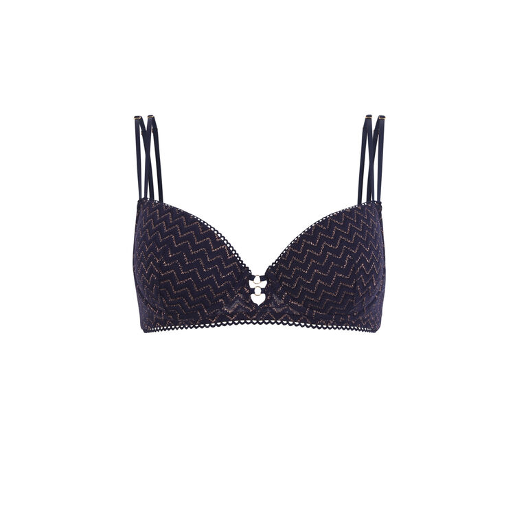Lurexiz navy blue padded bra blue.