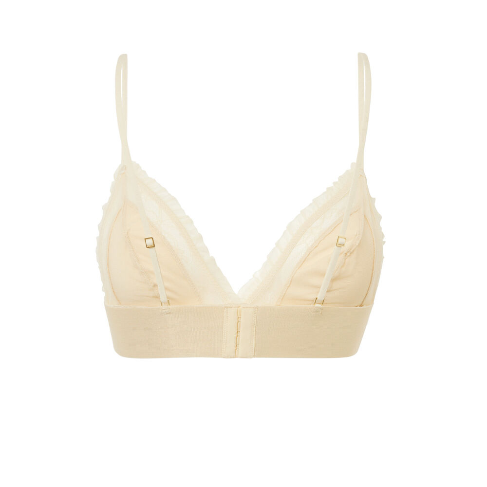 Gloss-effect triangle bra - off-white off-white.