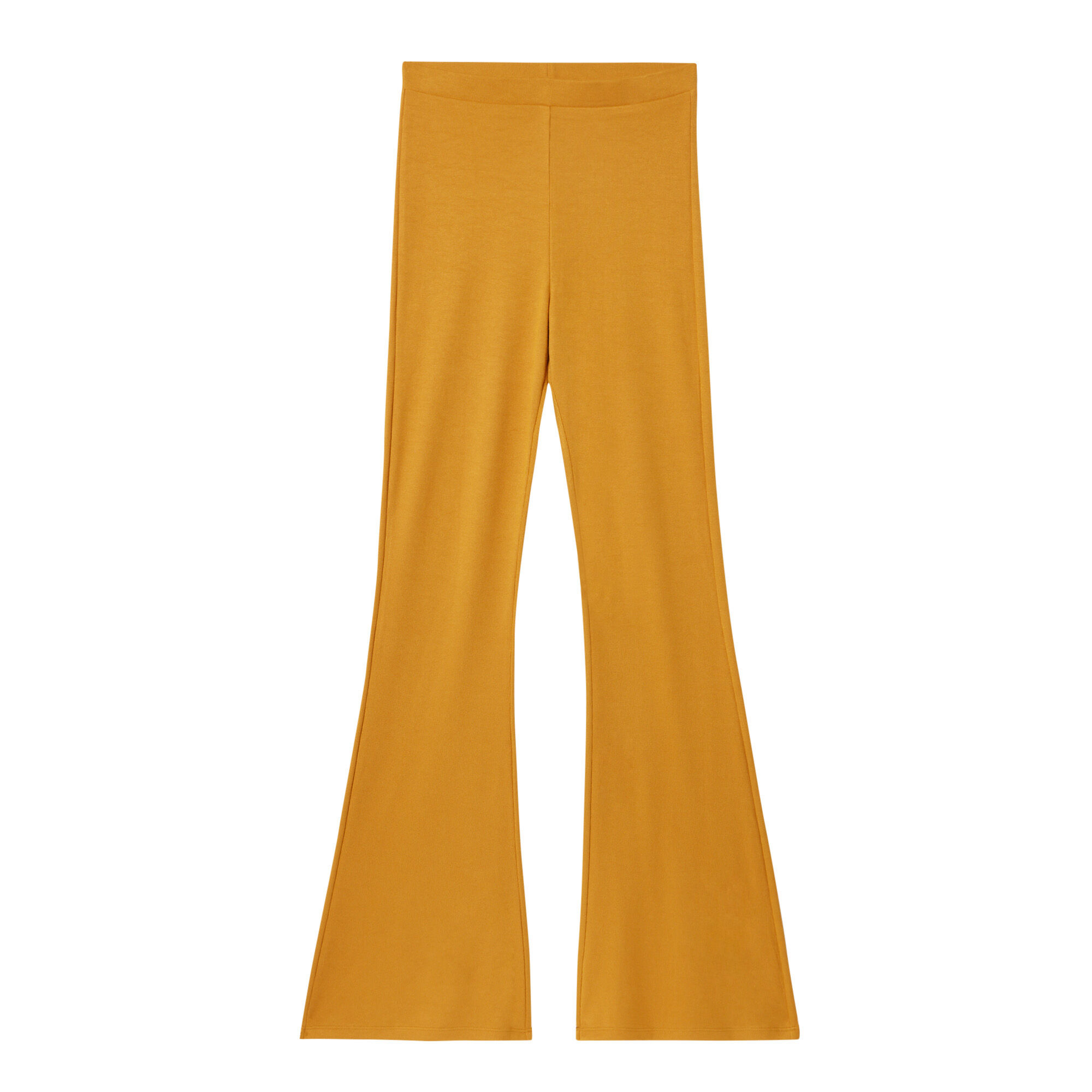 jersey high-waisted flared trousers 
