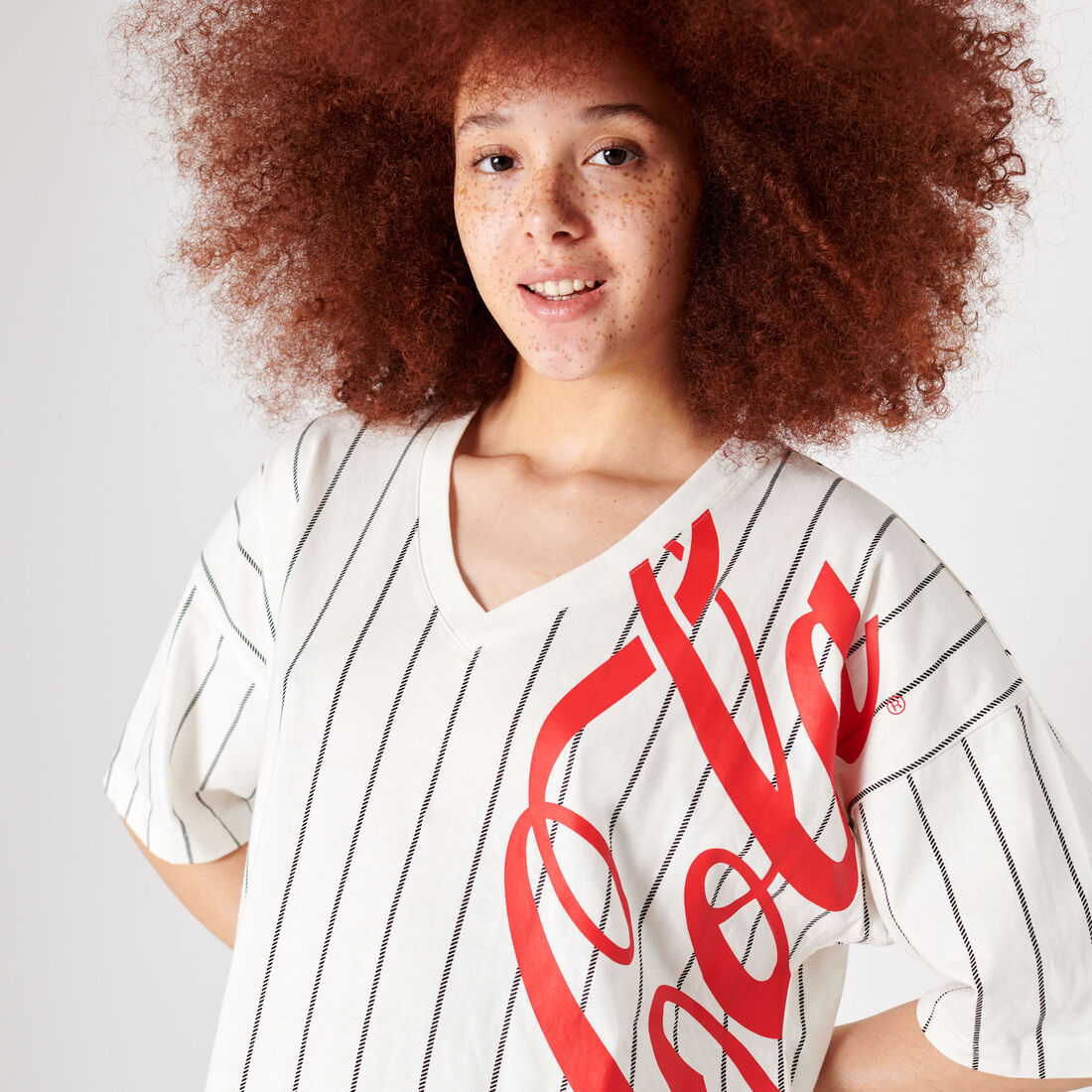 Long striped Coca-Cola t-shirt;